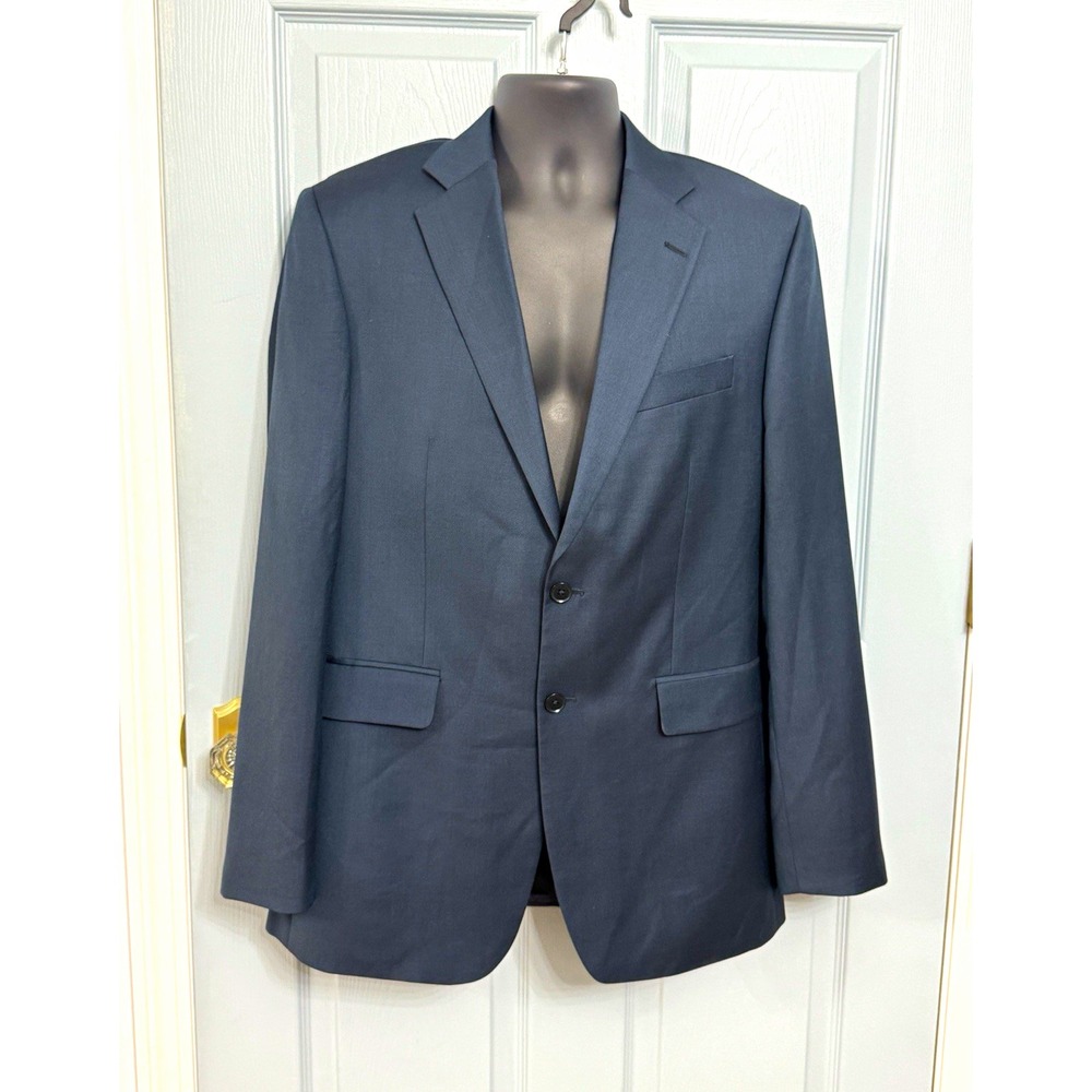 Charles Tyrwhitt Super 110s Wool Slim Fit Blue 2 Button Blazer Suit Jacket 40L